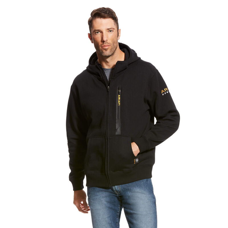 Ariat Hoodie Herren - Rebar Workman Full Zip Schwarz ( EHVDK-8547 )